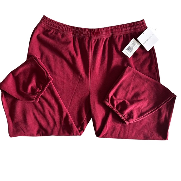NWT Beyond Yoga LuxeFleece Sweatpants Merlot Red Ultra Soft Lounge Joggers XL - Picture 6 of 13